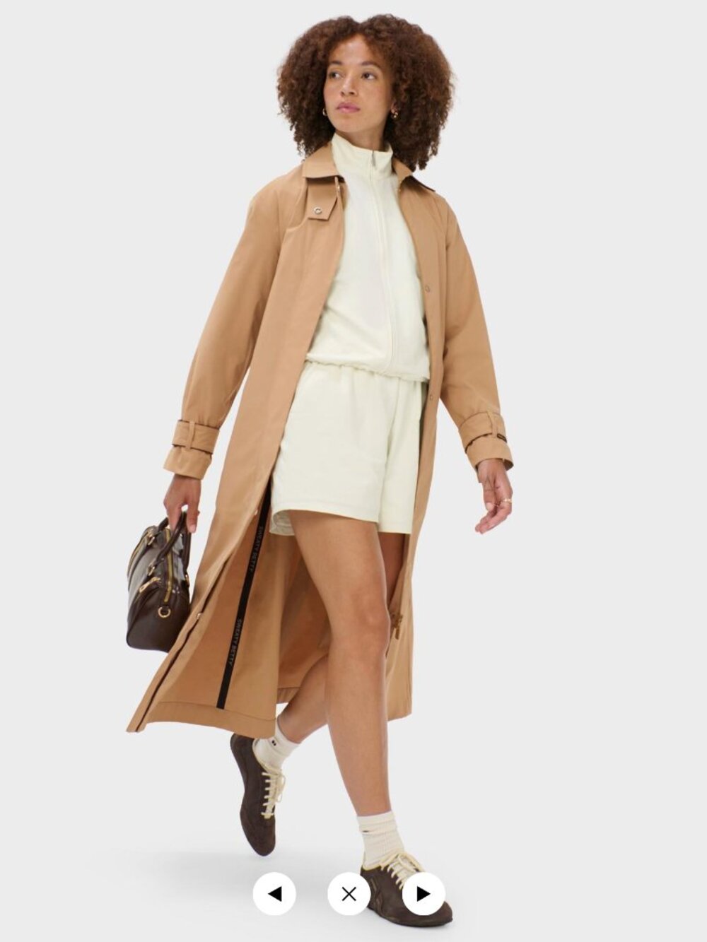 Sweaty Betty Trench Coat Womens Medium Camel Tan Belted Long Coat NWT $378
